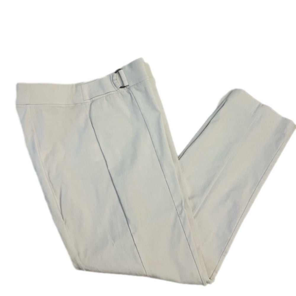Takara Coastal Elastic Waist Pants Women's Size L White Cottagecore‎ Pull-Up